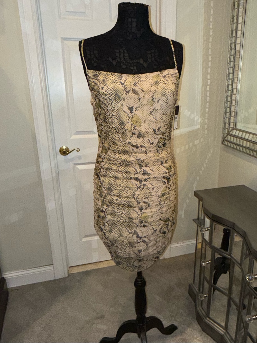 Guess Snake-Print Bodycon Dress